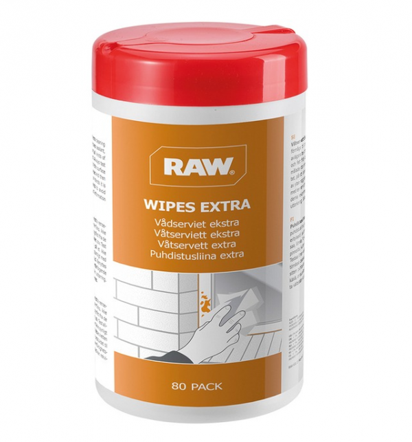 RENGÖRINGSDUK RAW WIPES EXTRA 80 KPL